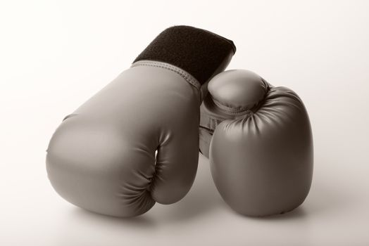 pair of leather boxing gloves 