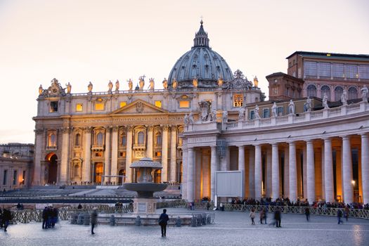 Saint Peter's Square in Vatican City (Rome, Italy)