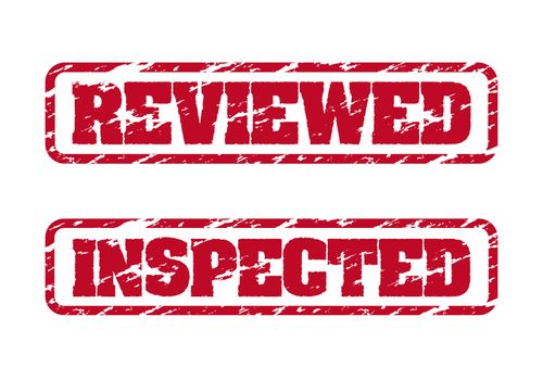 Reviewed and inspected rubber stamps