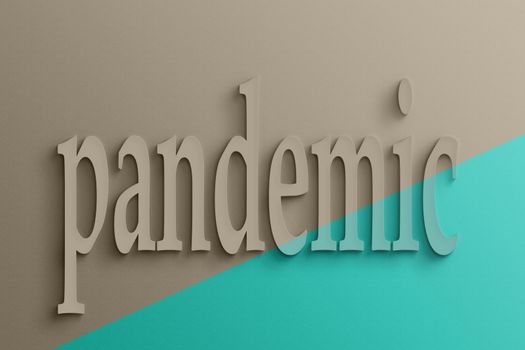 3d text of pandemic