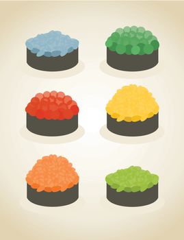 Set sushi meal. vector illustration