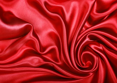 Smooth elegant red silk as background 