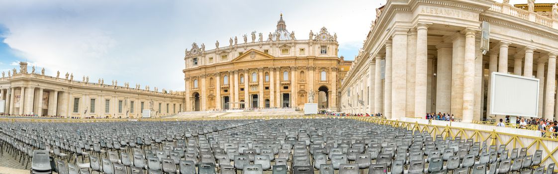 Panoramic view of St. Peter Square, Vatican City