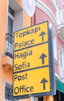 Istanbul street directions for main landmarks