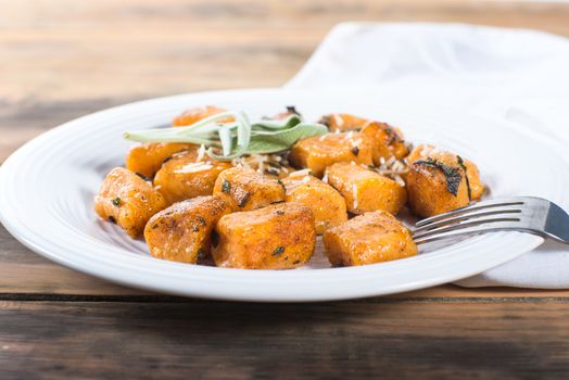 Sweet Potato Gnocchi with sage and brown butter sauce