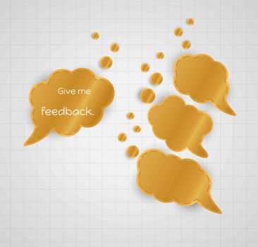 give me feedback speech bubble with empty bubbles