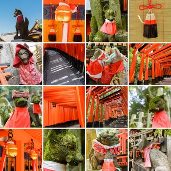 Collection of Fushimi Inari Taisha Shrine scenics