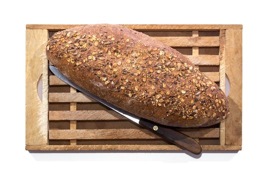 Whole Grain Bread on board
