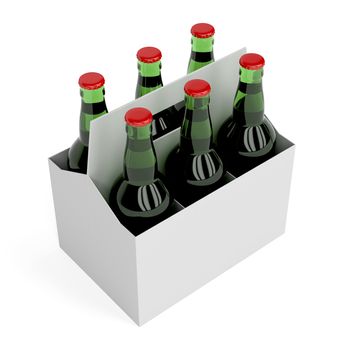 Lager beer bottles