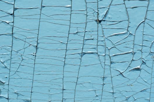 blue background on cracked surface