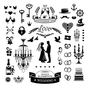 wedding icons and elements