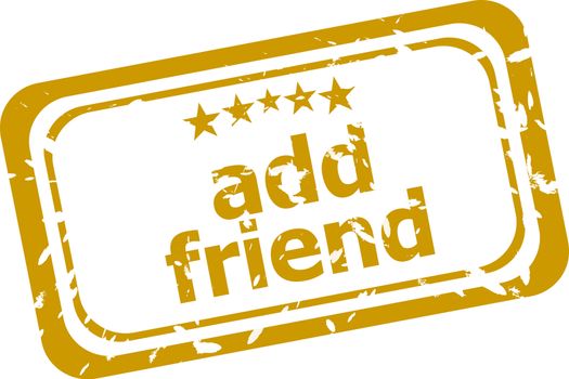 add friend stamp isolated on white background