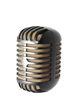 Vintage microphone isolated