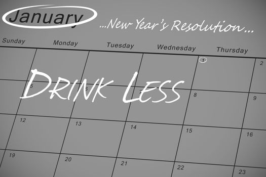 Composite image of new years resolution