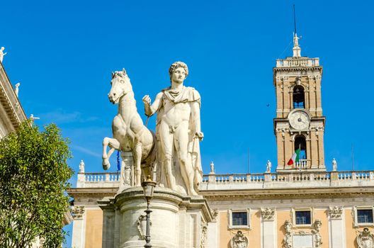 Equestrian statue of Castor on Capitol. Rome. Italy