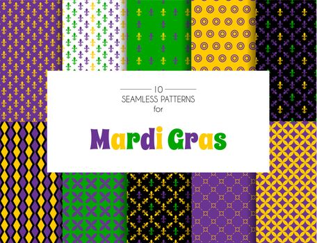 Mardi Gras pattern backgrounds