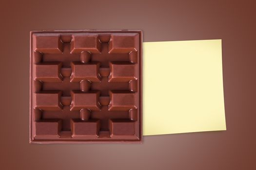 Bar Chocolate with Sticky Post