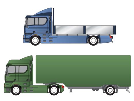 Double cab trucks with single axles and various chassis 