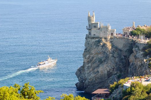 Beautiful Swallow's Nest Castle on the Rock, Crimea, Ukraine