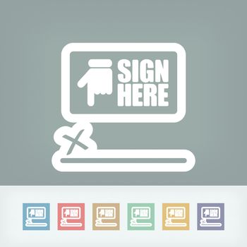 Sign on document icon