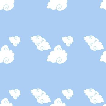 Vector seamless pattern of clouds