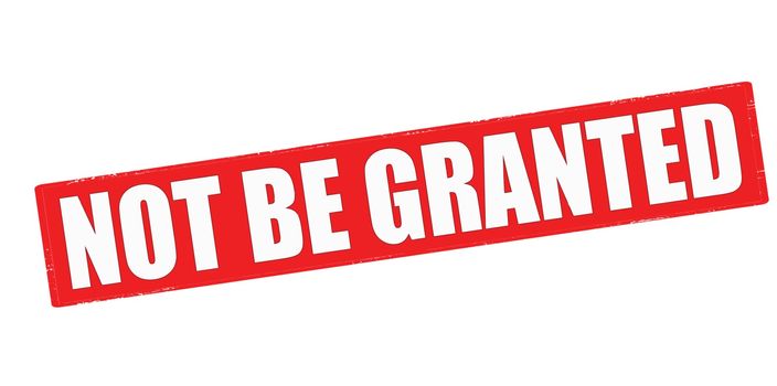 Not be granted