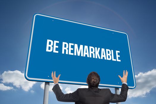 Be remarkable against cloudy sky with sunshine