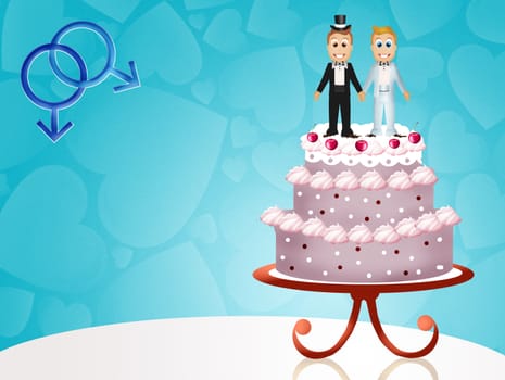 Wedding cake for gay couple