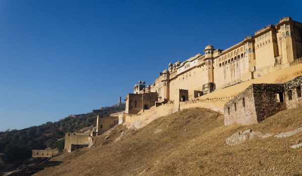 Landscape of Amber Fort in Jaipur