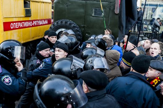 Maidan - activists clash with police forces in Kiev