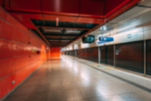 Blurred background of  metro station
