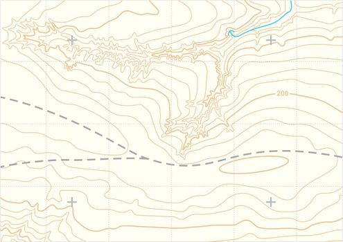 Abstract vector topographic map
