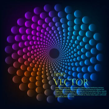 Rainbow vortex vector background.