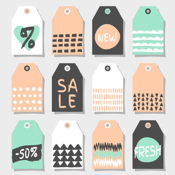 Abstract Shopping and Sales Label Designs