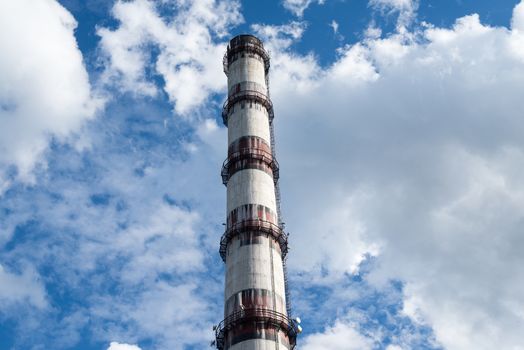 Smoke stack of the industrial plant