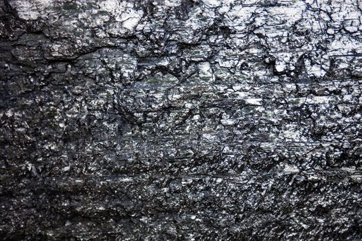 The surface of the black coal