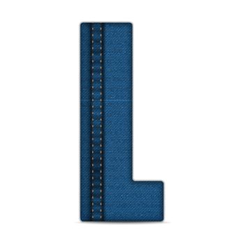 Vector - Alphabet Blue Jeans Letter