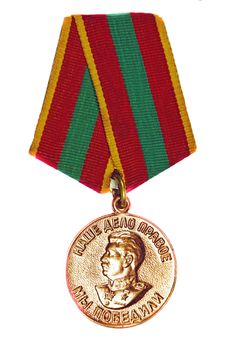 Medal  "For valorous work in the Great Patriotic War of 1941-1945" on a white background
