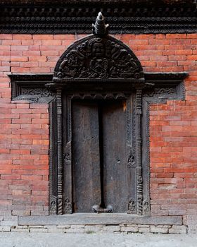 Traditional door in Kathmandu