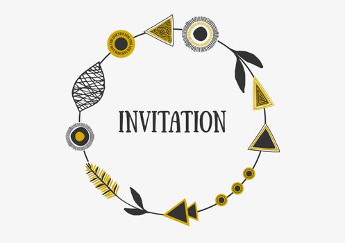 Tribal Frame Invitation Design