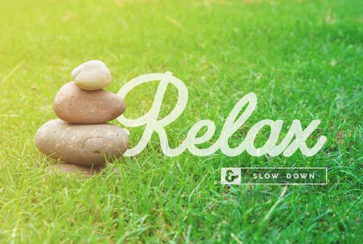 Relax motivational quote concept background