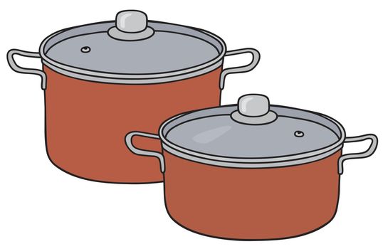 Red pots