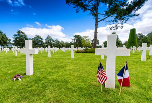 American cemetery in Normandy, France