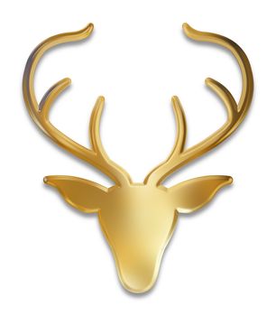 Golden Deer Head