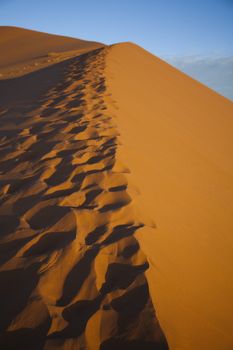 Dunes in Moroccan Sahara, colorful vibrant travel theme