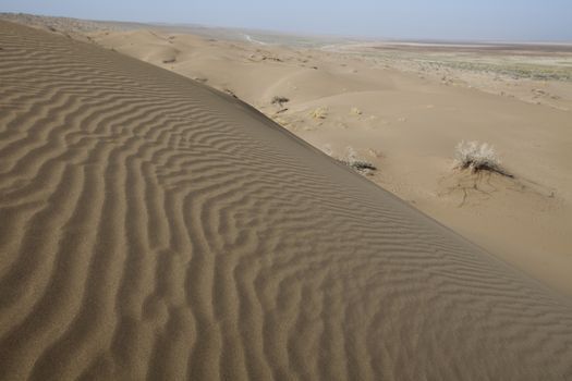Desert dunes, wonderful saturated travel theme