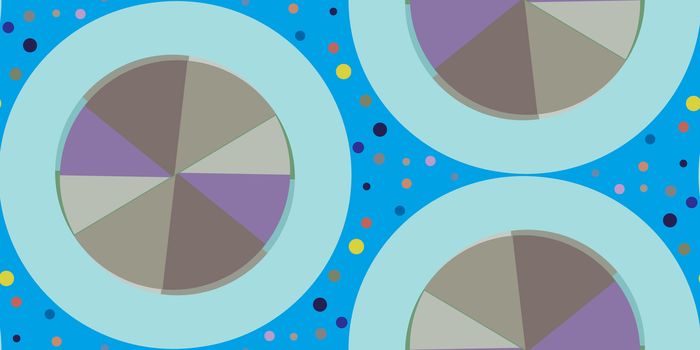 Repeating Circles Over Blue
