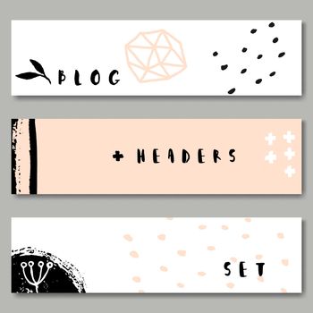 Hand Drawn Web Headers Collection