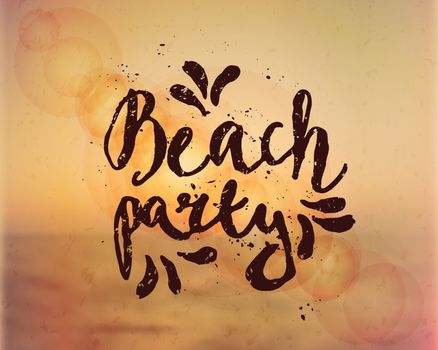 Beach Party Hand Lettered Design