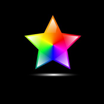 abstract colorful star shape